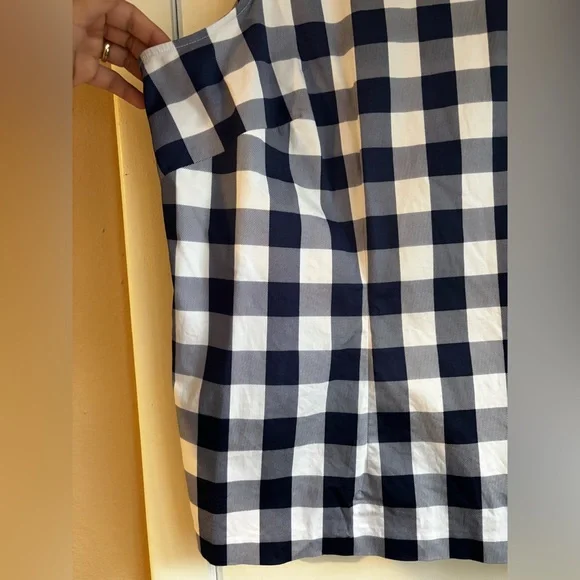 Talbots Audrey Shell Gingham Blue and White Plaid Top - Picture 7 of 13
